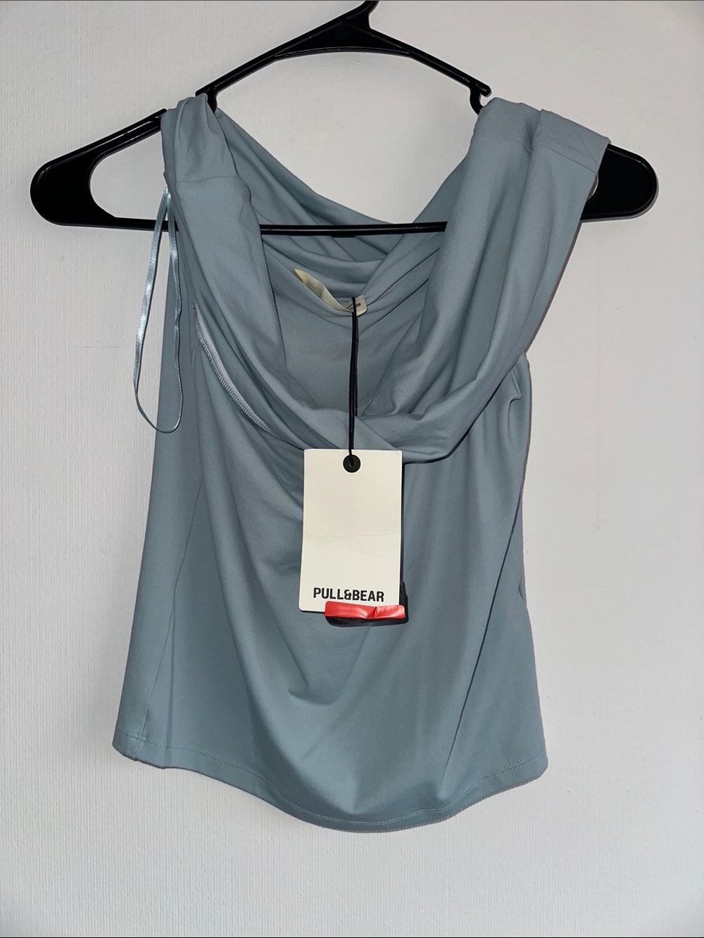 Pull&Bear Dusty Blue Draped Cowl Neck Camisole